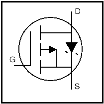 Schaltsymbol eines N-Kanal-MOSFET